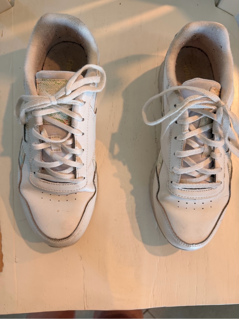 White Leather  Classic Harman Reeboks